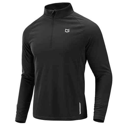 G Gradual Men's Running Shirts Long Sleeve Athletic Shirt Lightweight Quick Dry Quarter Zip Pullover for Men Workout Gym Golf