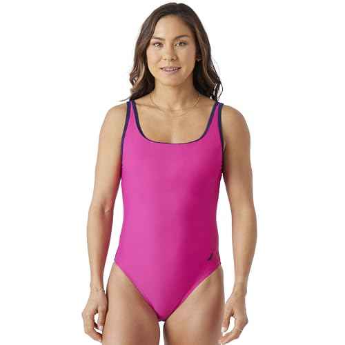 Nautica Womens One-Piece Swimsuit ? Slimming Tummy Control Bathing Suit, Quick-Dry Fabric, Bikini Swimsuit