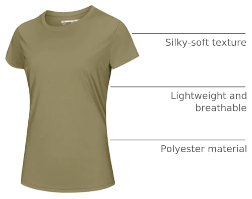 Women's Workout Tops Short Sleeve Rash Guard UPF 50+ Quick Dry Sun Protection Dull Cyan Medium