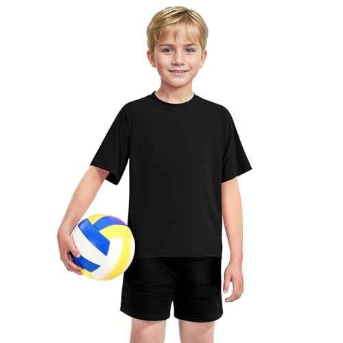 Auranso Boys Rash Guard Short Sleeve Boys Swim Shirt UPF 50+ Quick Dry Shirt for Girls