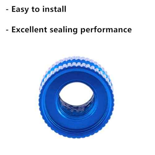 2 Packs Bike Vacuum Tire Presta Valve Nut with Sealed O Rings Cycling Parts for Mountain Road Bike