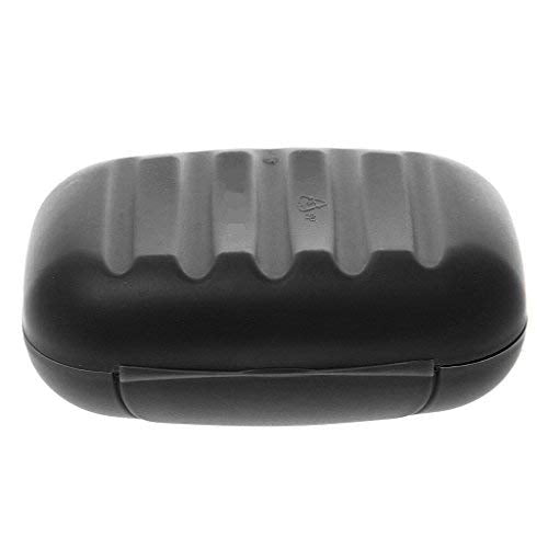 2 Pcs Plastic Soap Case Holder Container Box for Travel Camping Hiking Black & Clear