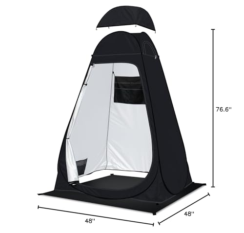 Pop Up Privacy Shower Tent Camping Portable Toilet Tent Outdoor Changing Porta-Potty Camp Bathroom Dressing Room Instant Privacy Shelters for Hiking Beach Picnic Fishing, Extra-Tall