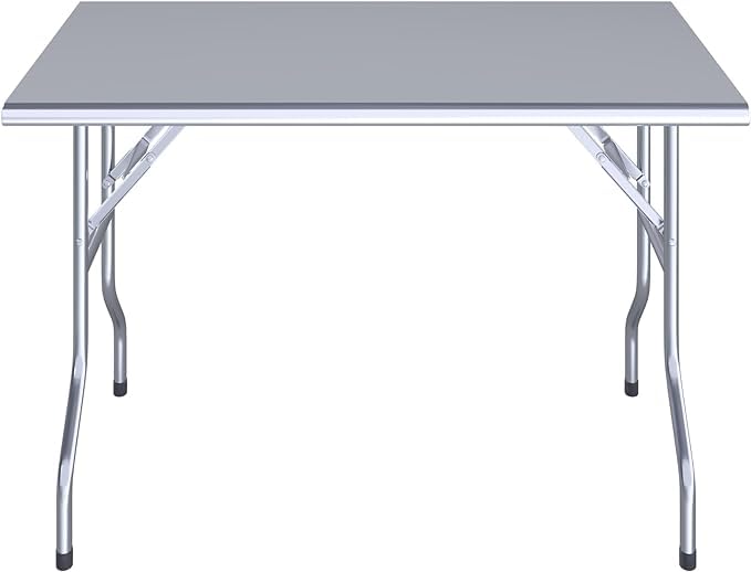 Premium Quality Stainless Steel Open Base Folding Utility Table - Folding Work Table for Commercial Kitchen, Restaurant, Hotel and Garage - NSF Certified (24" x 60")