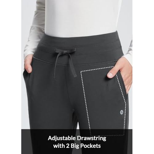 baleaf Women's Fleece Lined Pants Water-Resistant Sweatpants Winter Thermal Ski Hiking Running Joggers
