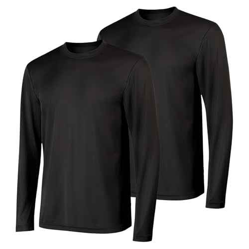 Hanes Sport Men's Long-Sleeve T-Shirt Pack, Cool DRI Moisture-Wicking Performance T-Shirts, Performance Tee, 2-Pack