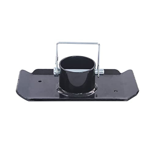 5000lbs Trailer Jack Foot Plate with Pin, Black Powder Coated, 4x7 inch