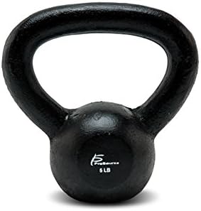 ProSource Solid Cast Iron Kettlebells Weights for Full Body Workout, 5 to 45 lbs