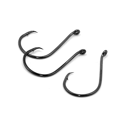 Gamakatsu Offset Circle Fishing Hook 3/0, 25 Pack - Durable Black Steel