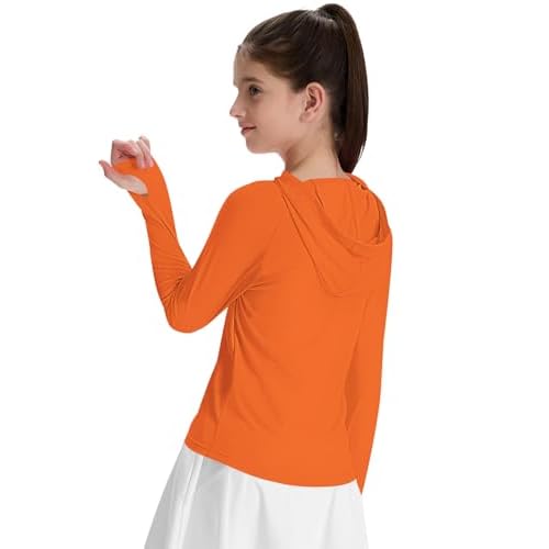 Girl's Rash Guard Swim Shirts Sun Shirt Hoodie UV Protection Long Sleeve Tops Quick Dry Lightweight UPF 50+