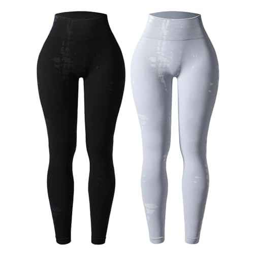AUROLA Serpent Snake Seamless Scrunch Workout Leggings for Women,Girls Squat Proof Ribbed Thick Active Gym Pants