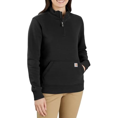 Carhartt Women's Relaxed Fit Midweight Quarter-Zip Mock-Neck Sweatshirt