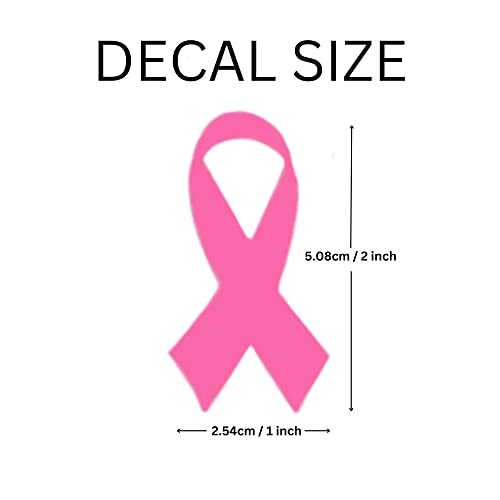 Pink Ribbon Breast Cancer Awareness Helmet Decals - 25 Vinyl Stickers - Variation of THIS listing 25
