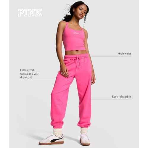 Victoria's Secret Women's Pink Logo Campus Sweatpants, Womens Sweatpants, (XS-XXL)