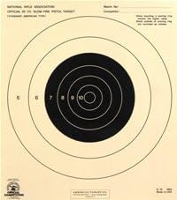 25 Yard Slow Fire Pistol Target, B-16, Bullseye Target, Archery, Gun, Rifle, Pistol, Airsoft, BB Gun, Air Rifle