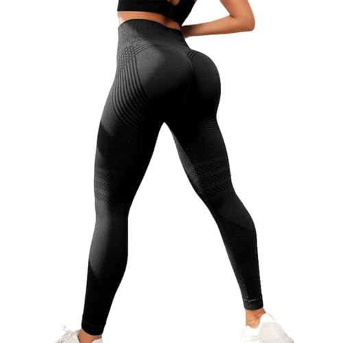 Small Black 3D Metabolic Booster Leggings for Women High Waist Anti Cellulite Workout Pants