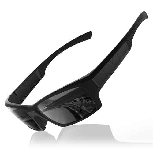 Polarized Sports Sunglasses Men UV400 Protection Wrap Around Lightweight Frame for Cycling Driving Fishing