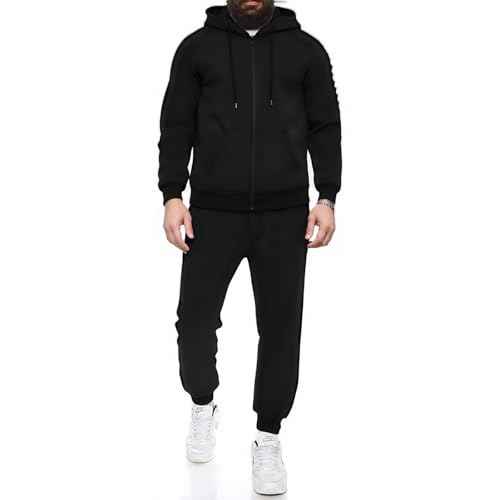 Mens Tracksuit Set, 2 Piece Casual Stylish Jogger Set for Fall Winter Hiking Hiking Suit Sets