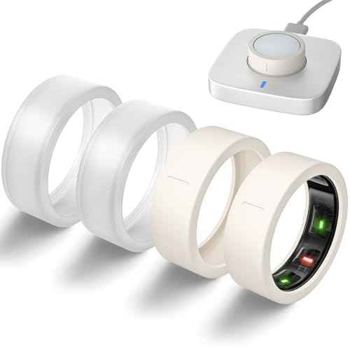 Ultra-Thin Covers Compatible with Oura Ring Gen 4/Oura Gen 3 Cover, Anti-Scratch Elastic Silicone Protector Case Smart Rings Accessories for ULTRAHUMAN Ring AIR/RingConn Gen 2/Air Women Men, 4 Pack