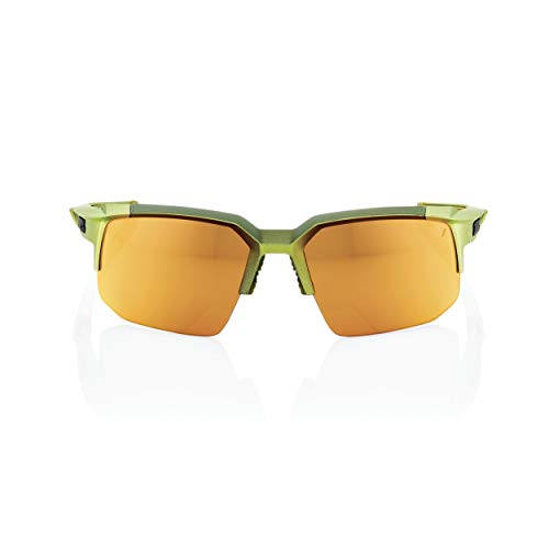 100% Speedcoupe Sport Performance Sunglasses - Sport and Cycling Eyewear (Matte Metallic VIPERIDAE - Bronze Multilayer Mirror)