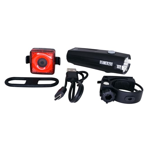 USB-C Rechargeable Bike Light Set with Front & Rear Safety Lights