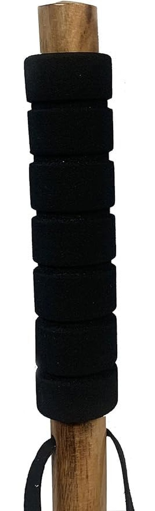 SE 55-Inch Foam Grip Wooden Hiking, Walking, Trekking Stick, Spiked Tip and Metal Reinforced Tip Cover Made with Hard Pine Wood - WS620-55BNBR