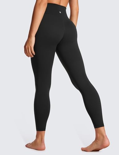 CRZ YOGA Crossover Waist Leggings - 25 Inch, Small, Black