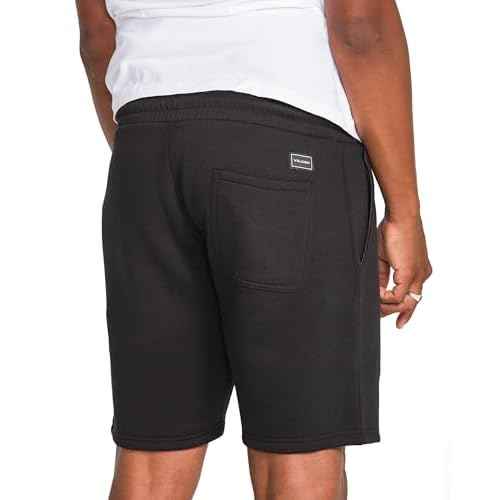 Volcom Mens Elastic Waist SweatShorts with Drawstring ? Fleece Lounge Shorts, Soft Cotton Blend