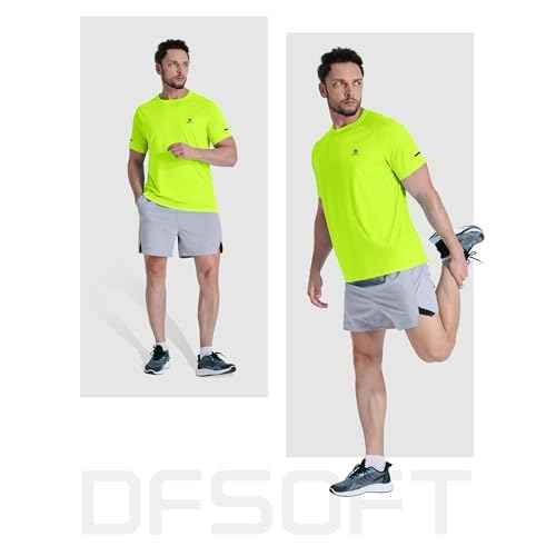 Men's Short Sleeve Workout Shirts Quick Dry Lightweight T-Shirts Gym Running Athletic Tshirt for Summer