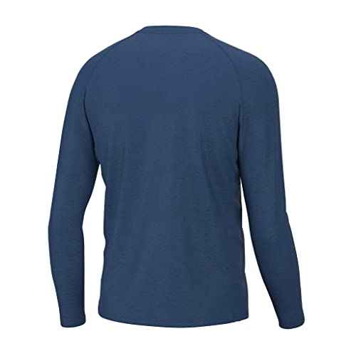 HUK Mens Waypoint Long Sleeve Shirt, Performance Fishing Tee for Men