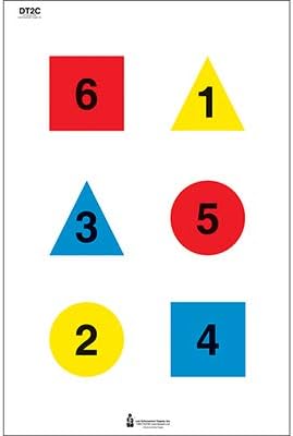 4 Color Discretionary Command Training Target 23 x 35 Inch