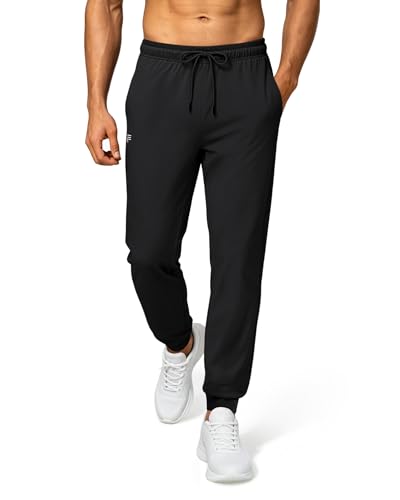 Men's Lightweight Joggers with Zipper Pockets - Breathable Activewear Pants
