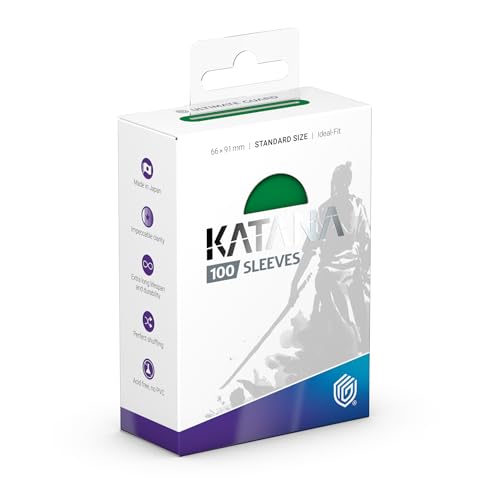 Ultimate Guard Katana Card Sleeves 66x91mm Jade Garden Standard Size - Tournament Quality, No PVC, Acid-Free, High Clarity, 100 Pack