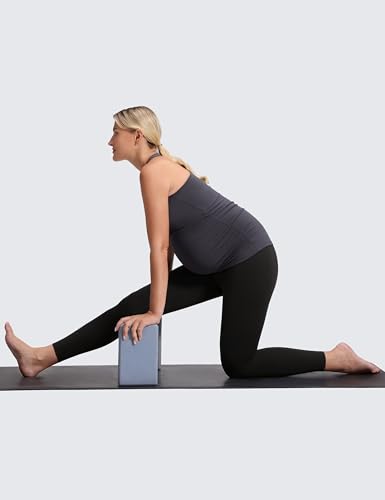 CRZ YOGA Maternity Leggings 25 Inches Small Black - Comfortable Pregnancy Pants