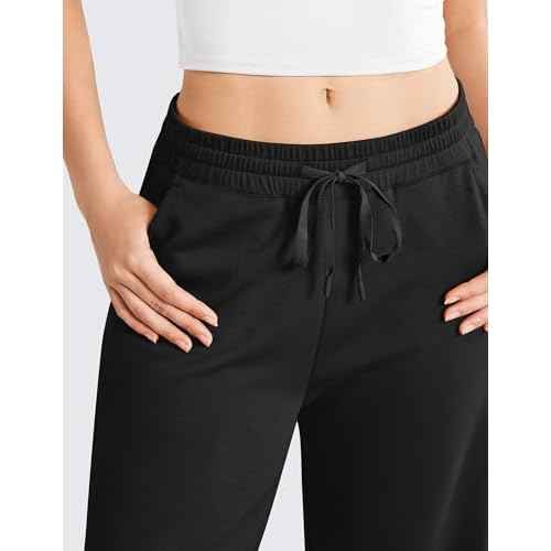 PINSPARK Women's Wide Leg Sweatpants High Waisted Baggy Workout Sweat Pants Comfy Drawstring Athletic Pants with Pockets