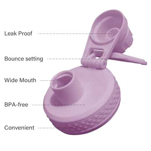 SENDESTAR Spout Lid for Hydroflask Wide Mouth Water Bottle Fits 18 oz 20 oz 32 oz 40 oz 73 oz,Chug Cap Flexible Handle Compatible, Takeya, Simple Modern, Wide Mouth Water Bottle