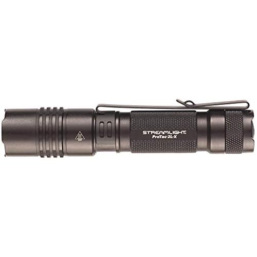 Streamlight 88062 ProTac 2L-X 500-Lumen 6800-Candela EDC High Performance Multi-Fuel Tactical Flashlight, Includes Non-Rechargeable Batteries, Holster and Clip, Clear Retail Packaging, Black