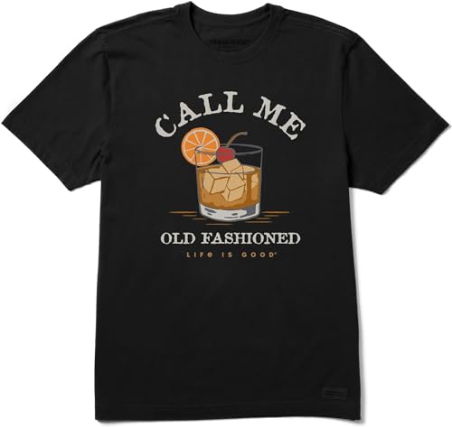 Men's Call Me Old Fashioned Short Sleeve Crusher T-Shirt - Large / Jet Black