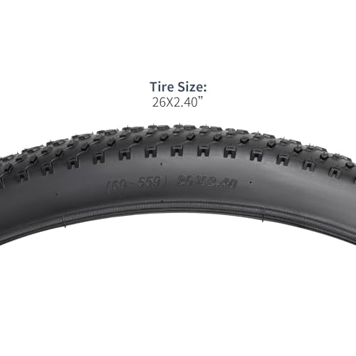 2 Pack 26x2.40 Mountain Bike Tires - Replacement MTB Tires 26 Inch