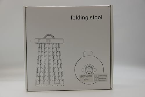 ALEVMOOM 2025 XXL 19.7" Collapsible Stool with Cushion, Capacity 1000lbs Portable Stools for Adults Heavy Duty, Adjustable Height Telescoping Folding Stool, for Outdoor Camping Travel Hiking Fishing