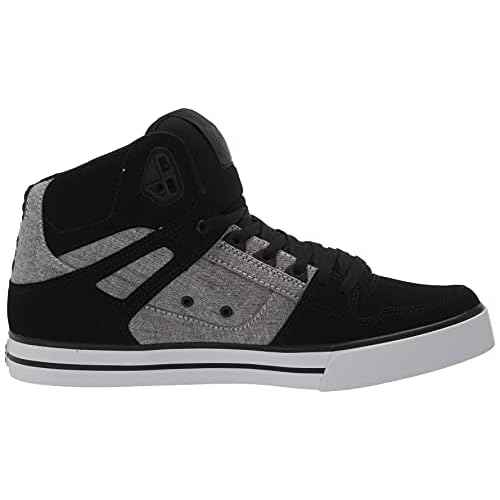 DC Men's Pure High Top Wc Skate Shoes Casual Sneakers, Black/Battleship/Armor, 11.5