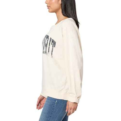 WallFlower Women's Dallas Oversized French Terry Graphic Sweatshirt