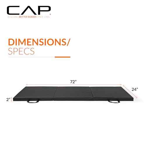 CAP Barbell All Purpose Folding Anti Tear Exercise Training Aerobic Fitness Gym & Gymnastics Balance Mat | Multiple colors
