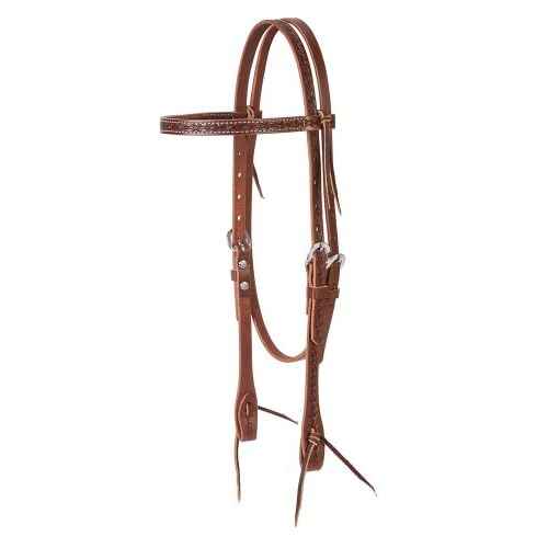 Weaver Leather unisex adult Browband Headstall, Brown, Horse US