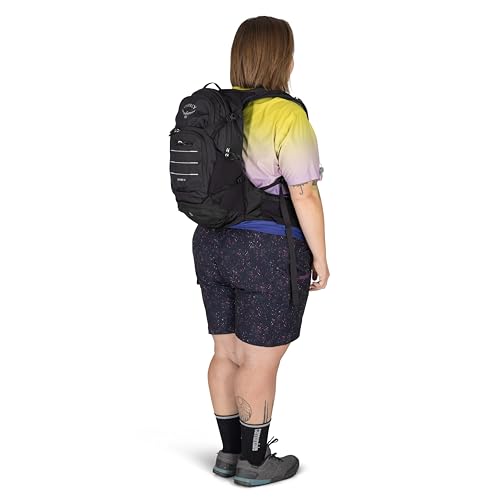Osprey Raven 14L Women's Biking Backpack with Hydraulics Reservoir, Space Travel/Toffee Orange, Extended Fit