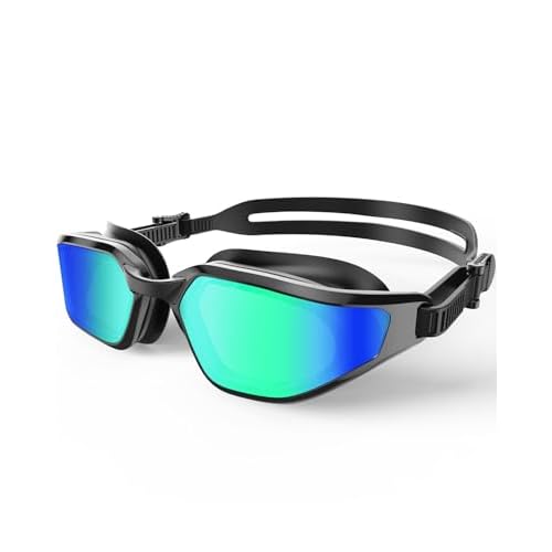 Swim Goggles, Unisex Adult Swimming Goggles for Men Women Youth - Anti Fog, Anti UV, No Leakage, HD Wider View
