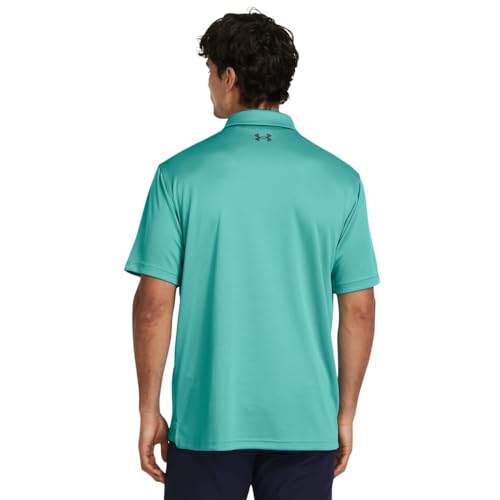 Under Armour Men's Tech Golf Polo XX-Large Green Wave & Pitch Gray Performance Shirt