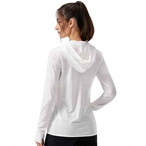 Soothfeel Women's UPF 50+ Sun Protection Hoodie Jacket Lightweight Long Sleeve Sun Shirt for Women with Pocket Hiking Outdoor