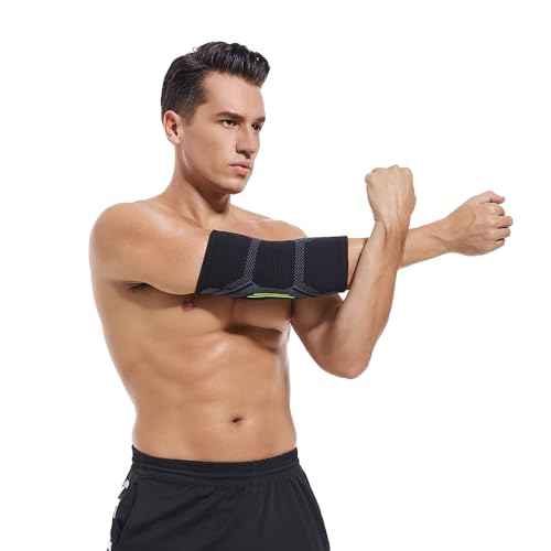 Elbow Brace Support for Tendonitis & Joint Pain Relief - Perfect for Weightlifting, Tennis, Volleyball, Rugby, & Basketball - Breathable, Durable, & Comfortable (1 PCS M Size)
