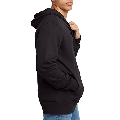 Men's Midweight Fleece Hoodie Pullover Black Medium - Hanes Originals